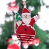 Decorações de Natal Pingente de Boneco de Neve de Madeira de Natal Árvore de Natal Desenho Animado Boneco de Neve Alce Impresso Pingente de Lasca de Madeira