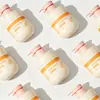 Em estoque frasco quadrado de 300ml para loção, frasco de pressão de PE para limpador facial, desinfetante para as mãos, gel de banho, frasco transparente com dosador atacado