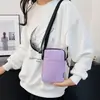 Bolso de Hombro Transfronterizo Estilo Trendy Fresco y Dulce, Bolso Sencillo de Color Sólido para Teléfono Móvil, Bolso de Mujer, Moderno y Versátil, Bolso Cuadrado Pequeño de Alto Valor