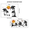 Adesivos de parede Sunset Afterglow Beach Coconut Tree Quarto Sala de estar Entrada Fundo Parede Adesivos decorativos autoadesivos