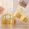 Chapéus de Aniversário, Chapéus Coroa para Bolo de Aniversário no Atacado, Chapéus de Desenho Animado para Crianças, Suprimentos de Festa de Papelão Dourado para Adultos