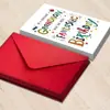 Transfronterizo Nuevo 1 Tarjeta de Felicitación de Cumpleaños Juego de Sobres Amazon Temu Más Vendido Texto de Cumpleaños Tarjeta de Bendición