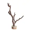 Ornamento de Galho de Madeira Natural com Base, Decoração para Estante e Mesa de Centro de Sala de Estar, Suporte de Madeira Sólida Feito à Mão, Galho de Árvore de Madeira