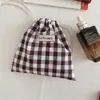 Pantalones de Cuadros Florales con Cordón y Bolsillo con Solapa Bolsa para Guardar Objetos Varios Bolsa Pequeña de Tela para Llevar en la Mano para Llaves, Monedas, Tarjetas Bolsa para Teléfono Móvil
