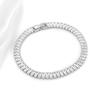 Comercio exterior transfronterizo, novedad, collar de pulsera de acero de titanio con diamantes de lujo ligeros y ligeros para mujer, joyería de alta gama que combina con todo.
