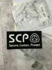 Parche de Tela Bordado con Logo de la Fundación SCP Insignia con Letras Accesorios para Ropa Parche de Tela Parche Autoadhesivo Puntos de Velcro