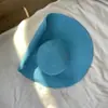 Sombrero de paja de ala ancha para playa en el mar en verano para mujer, sombrero de vacaciones con protección solar para viajes al aire libre, sombrero de sol moderno y versátil