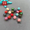 Trabalho fino de cobre tradicional esmalte azul queima cloisonné contas diy pulseira cloisonné acessórios de joias