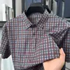 Nueva Camisa de Manga Corta a Cuadros para Hombre, Estilo Coreano de Verano, Sencilla, Holgada, Delgada, Camisa Casual para Hombres de Mediana Edad, Moderna