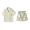 Conjunto de Ropa de Casa para Hombre de Cuatro Estaciones, Suave y Cómodo, Colección de Pijamas Sencillos Estilo Solapa