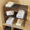 Zapatero divisor en capas retráctil ahorrador de espacio artefacto de almacenamiento de zapatos estante de doble capa para zapatos gabinete partición zapatero
