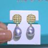 Accesorios de bricolaje Pendientes de perla hueca de malla de plata esterlina S925 Pendientes Soporte vacío Pendientes barrocos Soporte de plata hecho a mano