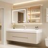 Nuevo lavabo integrado con sensación de piel crema lavabo de piel lavabo lavabo de baño combinación lavabo inodoro