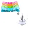 Pinzas para la ropa de plástico Pinzas a prueba de viento para secar la ropa Bolsa de malla Pinzas de plástico para viaje Pinzas a prueba de viento para ropa interior Pinzas para la ropa Pinzas aleatorias