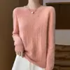 Suéter de lana de cuello redondo listo para usar de primera línea transfronterizo, jersey de punto de lana trenzada de moda otoño e invierno, jersey versátil