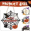 Letreros Decorativos de Madera para Halloween, Colgantes Creativos de Fantasma, Gato y Calabaza, Suministros de Decoración para Fiestas Transfronterizas, Vestíbulo del Hogar