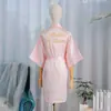 Robe de Noiva Transfronteiriço, Robe de Manhã, Camisola Feminina, Maquiagem de Casamento, Grupo de Madrinhas, Kimono de Casamento, Roupão