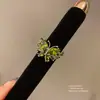 Anillo Abierto de Mariposa Súper Brillante con Circonita Estilo Coreano, Súper de Hada, Versátil, Dulce y Elegante, Anillo para el Dedo Índice, Joyería de Lujo Ligero y de Gama Alta
