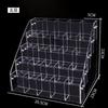 Suporte de Acrílico Porta-Canetas Cartão Papelaria Display Grade de Contas Redondas Caixa Organizadora para Lápis Grade Inclinada Display Trapezoidal ZSQ