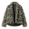 Moda Europeia e Americana Transfronteiriça Aliexpress Venda Quente Jaqueta Estampada de Leopardo em Duas Cores