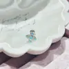 Coleção de brincos de tarraxa para tragus cor de pinho azul, brincos de tarraxa para tragus em aço titânio médico, modernos e versáteis, designs de trevo de quatro folhas e cruz