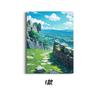 Pintura Decorativa Amazon Healing Anime Paisaje Natural para Sala de Estar, Dormitorio, Nicho, Estilo Artístico, Pintura Fresca para Colgar en la Pared
