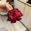 Elegante Presilha de Garra para Cabelo Flor de Veludo para Mulheres com Cabelo Grosso, Presilha Tubarão, Novo Modelo 2025, Presilha Grande de Alto Padrão Acessório de Cabelo