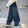 Pantalones para Niños Estilo Primavera y Otoño 2026 Nuevo Estilo Estilo Urbano Niños Grandes Otoño Ropa de Otoño para Niños Jeans Curvos Rascalescos Geniales