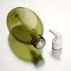 Nueva botella de prensa ovalada PET de colores, lisa y redondeada, para el envasado de champú, jabón de manos, loción corporal y productos de cuidado diario.