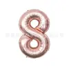 Balão de Filme de Alumínio Digital Novo de 18 polegadas Transfronteiriço EUA 0-9 Dourado e Prata Ouro Rosa Suprimentos de Decoração para Festa de Aniversário