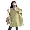 En Stock Ropa de Maternidad Primavera 2025, Nueva de Alta Calidad, Moda Holgada Tendencia para Mamá, Casual, Tallas Grandes, Camiseta de Manga Tres Cuartos