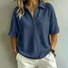 Moda Femenina Casual Suelta de Manga Corta de Verano 2026 Estilo Europeo y Americano Camiseta Elegante Diaria para Mujer