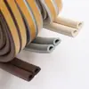 Tira Selladora Autoadhesiva para Puertas y Ventanas Tipo D/E/I/P Tira de Espuma Esponjosa Puerta de Madera Puerta Corredera Aislamiento Acústico Tira de Goma Anti-Colisión