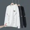 [Entrega Rápida] Sudaderas de Otoño e Invierno para Hombre Holgadas Engrosadas Pulóver Cuello Redondo Camisa Base Camiseta de Manga Larga Talla Grande
