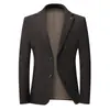 Jaqueta de terno masculina em veludo cotelê Leishibote, estilo casual de negócios para primavera e outono, roupa masculina impecável e elegante, em estoque para atacado