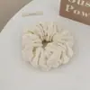 Diadema de Pelo de Bomba de Crema para Intestino Grueso Femenina Estilo ins Coreano Diadema Grande Accesorios para el Cabello de Hada del Bosque Cuerda para Cola de Caballo