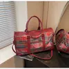 Bolso tote de gran capacidad para mujer, nuevo estilo otoño/invierno, bolso de tela, estilo europeo y americano, diseño de cuadros retro con bloques de color, se puede llevar debajo del brazo o como bolso de hombro