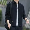 Camisa de Manga Larga de Otoño para Hombre en Rebaja, Casual para el Trabajo, Corte Holgado, Ropa de Trabajo, Camisa Chaqueta Trendy de Primavera y Otoño sin Planchar
