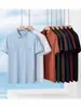 Camiseta de Algodón de Manga Corta con Cuello Camisero Comercio Exterior Transfronterizo Camisa Polo Blanca Media Cremallera Camisa Polo para Hombre Ropa de Trabajo Personalizada