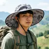 Sombrero de ala ancha de 15 cm para hombre, para exteriores, para el sol, para verano, para pescar y para pescador de montaña.