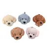Chaveiro de Pelúcia Fofo de Cabeça de Cachorro Cacheado, Broche para Bolsa, Acessório de Cabelo, Joias Artesanais DIY, Acessórios para Roupas, Atacado