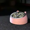 Tigela angular para gato em aço inoxidável, tigela de comida para cães e gatos, anti-derramamento, proteção cervical, tigela de água e comida para gatinhos, atacado transfronteiriço