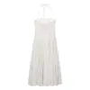 Para Comercio Exterior Transfronterizo Europeo y Americano Ropa de Mujer Aliexpress Más Vendido Verano Sencillo Vestido Midi de Cuello Halter con Lunares