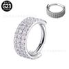 Aretes de corona de vaca F136/G23 de titanio anillo para hueso de la oreja anillo para labio anillo para nariz joyería para perforación corporal fábrica venta al por mayor de contado
