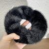 Anillo de peluche para intestino grueso, anillo para la cabeza con forma de bola, tocado, banda de goma sencilla para mujer, corbata para la cabeza, cubierta de cuero elástica duradera, cuerda para el cabello, accesorios para el cabello