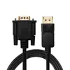 Cable de 1.8 m de DP a VGA línea DisplayPort a línea VGA tarjeta gráfica puerto DP grande conectado al cable de pantalla