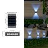 Lâmpada de parede solar lâmpada de jardim ao ar livre lâmpada de paisagem à prova d'água villa lâmpada de arruela de parede de jardim lâmpada de atmosfera de superfície de parede ao ar livre