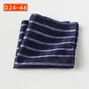 Bolsillo de la Camisa del Traje Bufanda Banquete de Bodas Negocios Poliéster Seda Bufanda Cuadrada Pequeña Pañuelo de Bolsillo Fábrica de Shengzhou Pañuelo Rayado para Hombres