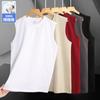 Chaleco Camiseta de Manga Corta de Algodón Puro Color Sólido Estilo Americano Amekaji para Hombre, 230g, Adecuado para Deportes, Fitness, Ropa Casual, Marca de Moda, Transpirable