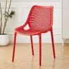 Sillas de Plástico para Uso Doméstico, Apilables y Fáciles de Guardar, Sillas de Comedor, Sillas de Exterior con Respaldo Hueco, Sillas de Ocio, Estilo Minimalista Moderno